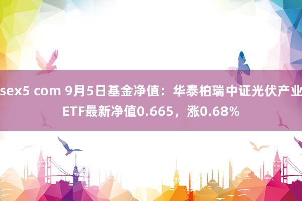 sex5 com 9月5日基金净值：华泰柏瑞中证光伏产业ETF最新净值0.665，涨0.68%