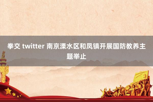 拳交 twitter 南京溧水区和凤镇开展国防教养主题举止