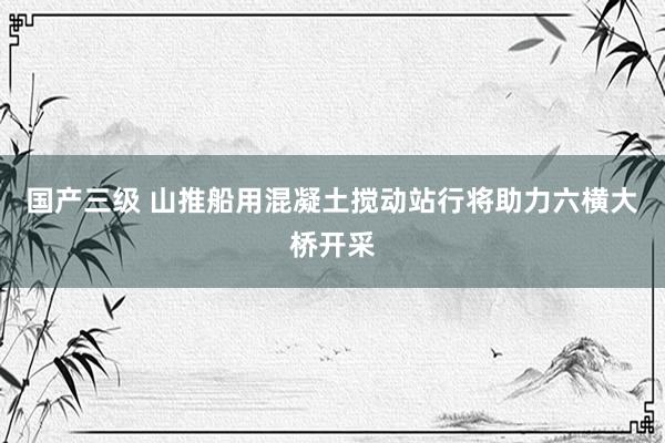 国产三级 山推船用混凝土搅动站行将助力六横大桥开采