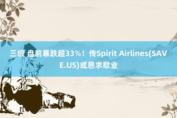 三级 盘前暴跌超33%！传Spirit Airlines(SAVE.US)或恳求歇业