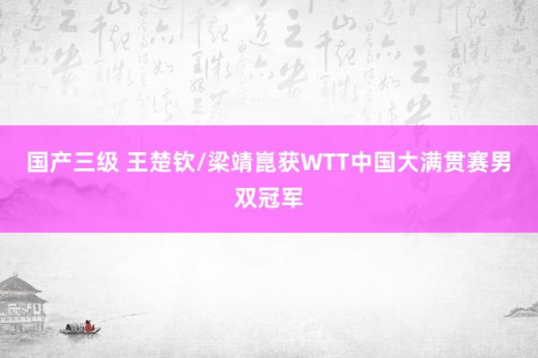 国产三级 王楚钦/梁靖崑获WTT中国大满贯赛男双冠军