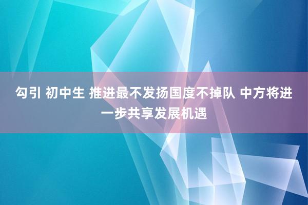 勾引 初中生 推进最不发扬国度不掉队 中方将进一步共享发展机遇