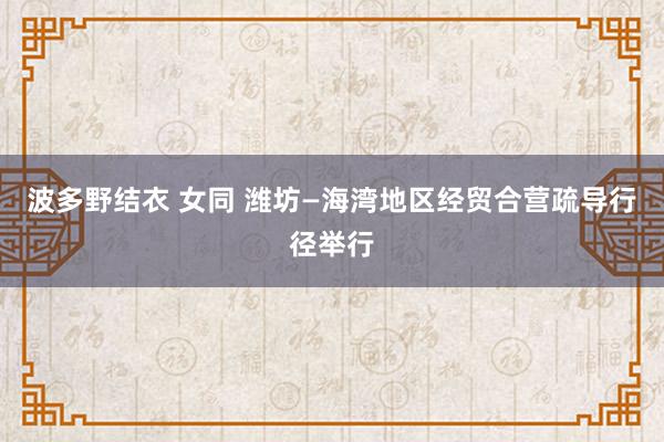 波多野结衣 女同 潍坊—海湾地区经贸合营疏导行径举行