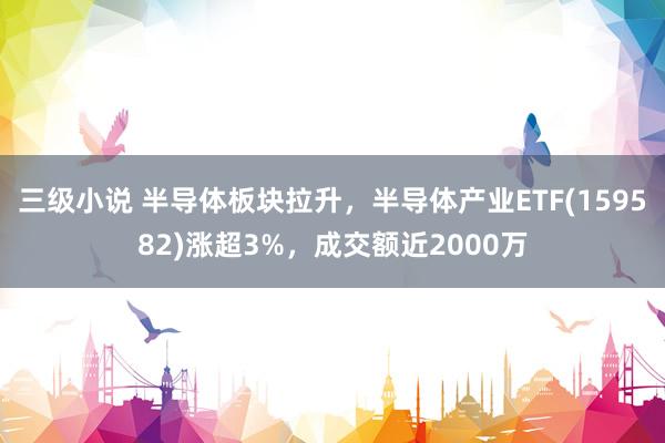 三级小说 半导体板块拉升，半导体产业ETF(159582)涨超3%，成交额近2000万