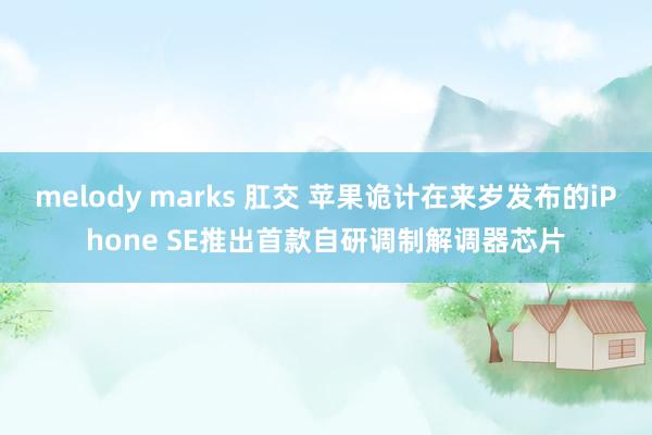 melody marks 肛交 苹果诡计在来岁发布的iPhone SE推出首款自研调制解调器芯片