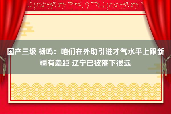 国产三级 杨鸣：咱们在外助引进才气水平上跟新疆有差距 辽宁已被落下很远