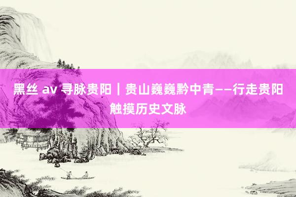 黑丝 av 寻脉贵阳｜贵山巍巍黔中青——行走贵阳触摸历史文脉