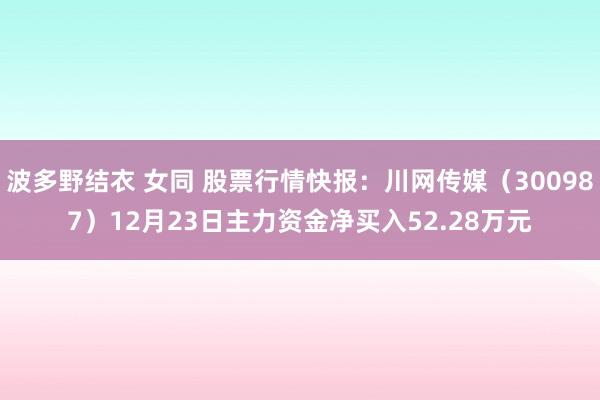 波多野结衣 女同 股票行情快报：川网传媒（300987）12月23日主力资金净买入52.28万元