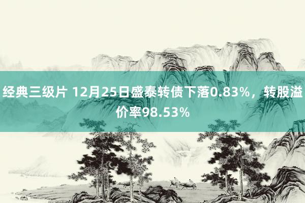 经典三级片 12月25日盛泰转债下落0.83%，转股溢价率98.53%