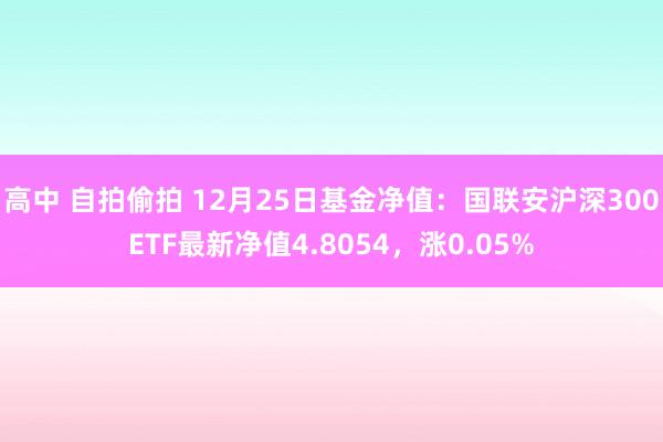 高中 自拍偷拍 12月25日基金净值：国联安沪深300ETF最新净值4.8054，涨0.05%