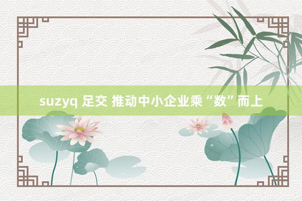 suzyq 足交 推动中小企业乘“数”而上