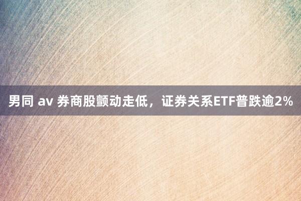 男同 av 券商股颤动走低，证券关系ETF普跌逾2%