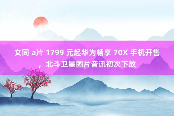 女同 a片 1799 元起华为畅享 70X 手机开售，北斗卫星图片音讯初次下放